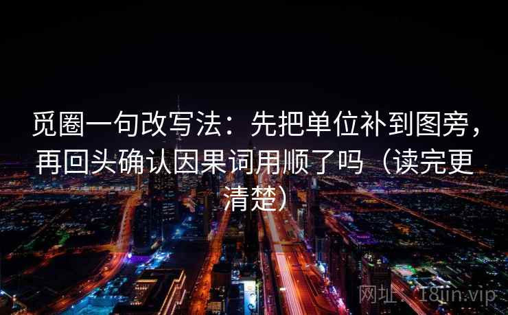 觅圈一句改写法:先把单位补到图旁,再回头确认因果词用顺了吗(读完更清楚) 第2张 觅圈一句改写法:先把单位补到图旁,再回头确认因果词用顺了吗(读完更清楚) 第2张